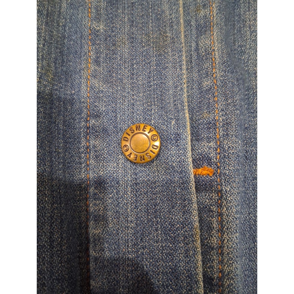 Walt Disney World Mickey Mouse Denim Jacket Blue XXL Sorcerer Mickey Trucker - Picture 4 of 7